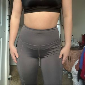 American Eagle Super High Waisted Grey Pocket Leggings